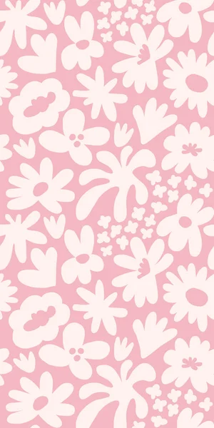 Abstract Seamless Pattern Cute Hand Drawn Meadow Flowers Fashion Stylish — Stockový vektor