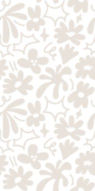 Abstract seamless pattern with cute hand drawn meadow flowers. Fashion stylish natural background. Hand drawn design elements for fabric, print, cover, banner, wrapping, wallpaper.