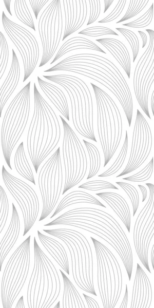 縞模様の葉を持つ豪華なシームレスな花パターン ミニマルなリニアスタイルのエレガントな魅力的な背景 トレンドラインアートデザイン要素 ベクターイラスト — ストックベクタ