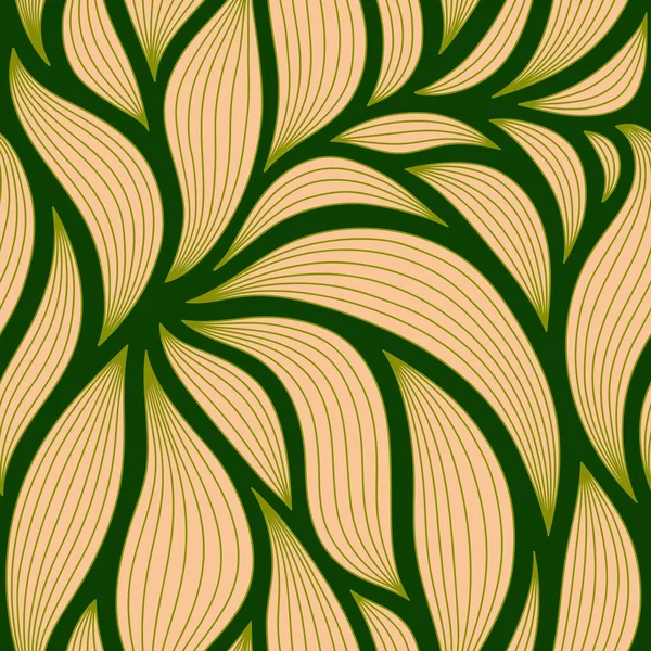 줄무늬가 윤기없는우아 꽃무늬 스타일의 디자인 일러스트 — 스톡 벡터
