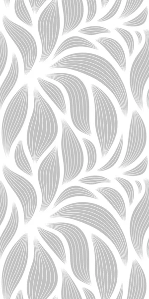 Luxe Naadloos Bloemenpatroon Met Gestreepte Bladeren Elegante Achtergrond Afleiden Minimalistische — Stockvector