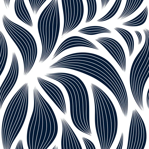 Patrón Floral Sin Costuras Lujo Con Hojas Rayadas Fondo Astracto — Vector de stock