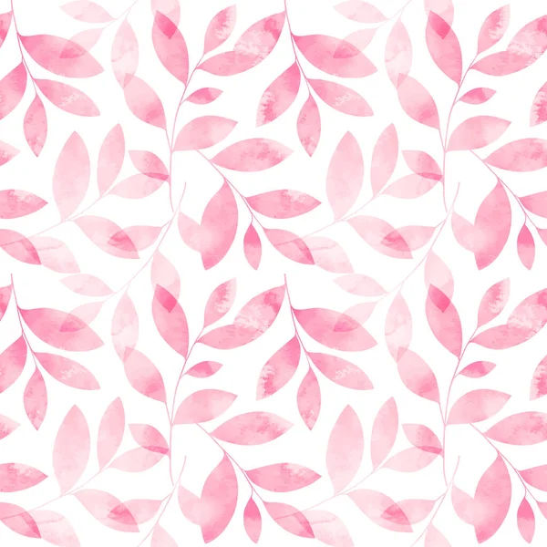 Barevný Bezešvný Vzor Akvarelními Listy Vektor Elegantní Květinové Pozadí Pro — Stockový vektor