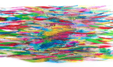 Abstract colorful brush strokes clipart