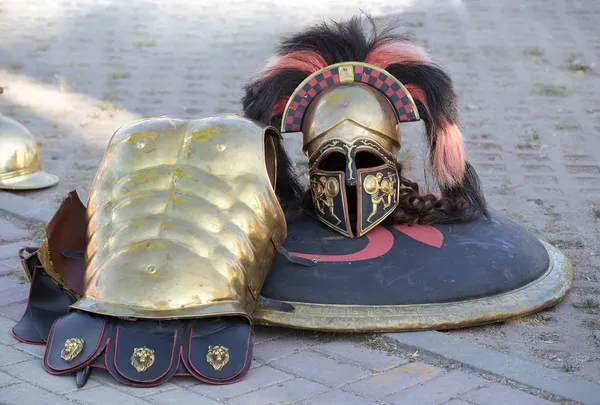 Korinthische Spartaanse veldheer uniforme — Stockfoto