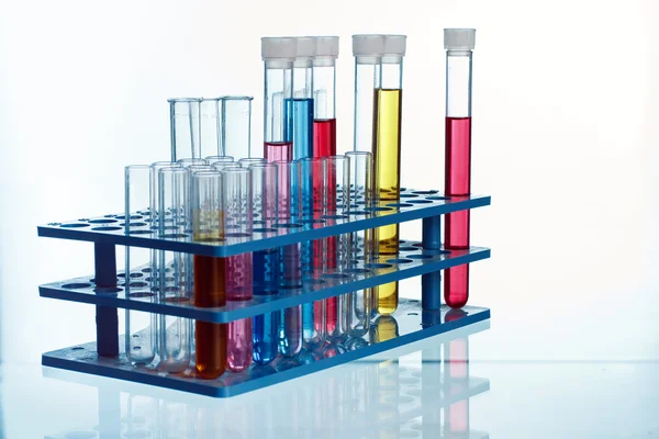 Rack with test tubes — Stock Photo, Image