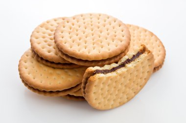 kurabiye bisküvi çikolata ile dolu