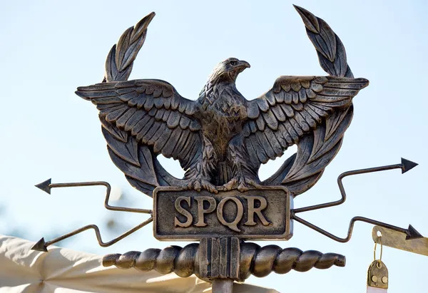 SPQR eagle scepter — Stock Photo, Image