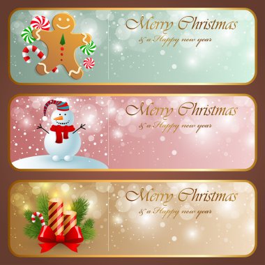 Noel vintage yatay Banner.