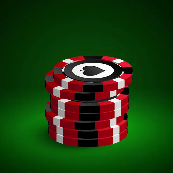 Fichas de póker . — Vector de stock