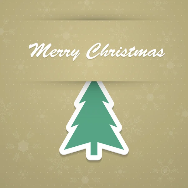 Merry christmas achtergrond met fir tree. — Stockvector
