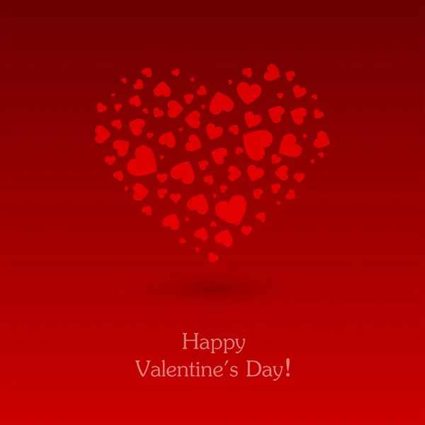 Valentines day card with heart. — Stock Vector