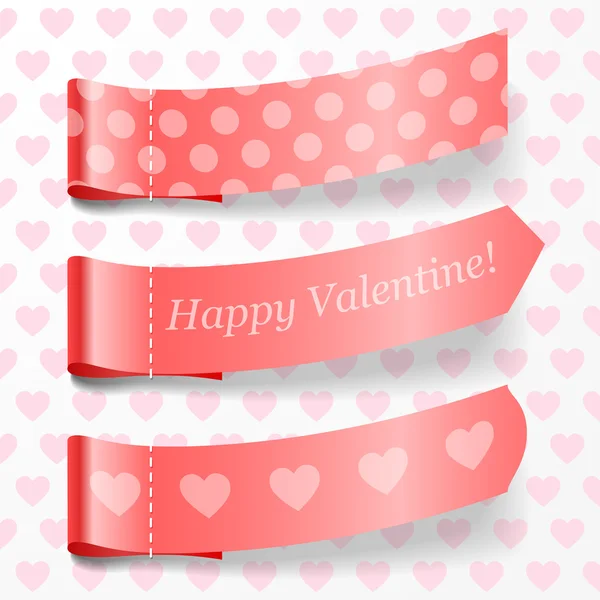 Attach valentine ribbons. — Διανυσματικό Αρχείο