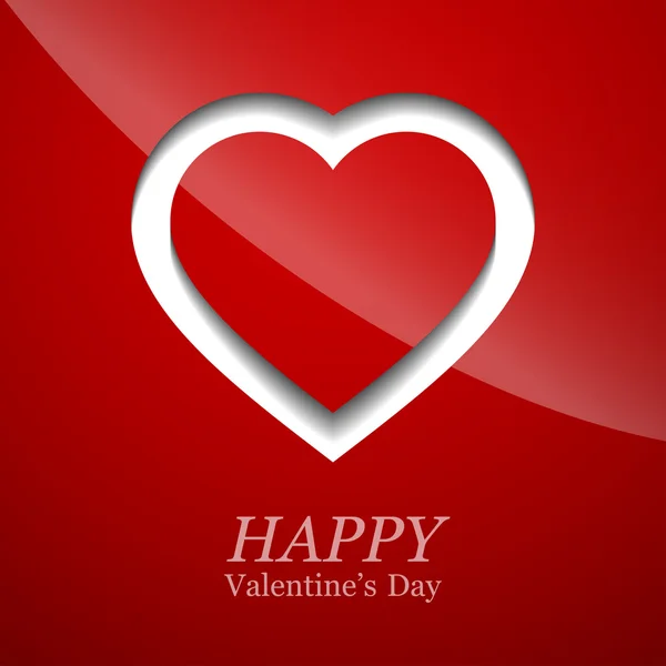 Carte de Saint Valentin avec coeur. — Image vectorielle