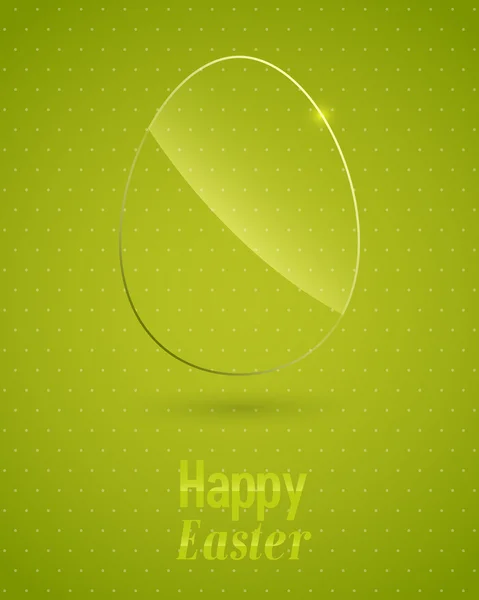 Fondo de Pascua feliz con huevo de vidrio . — Vector de stock