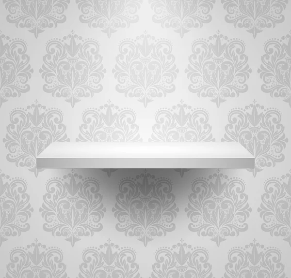 güzel lüks zemin üzerine boş izole raf.