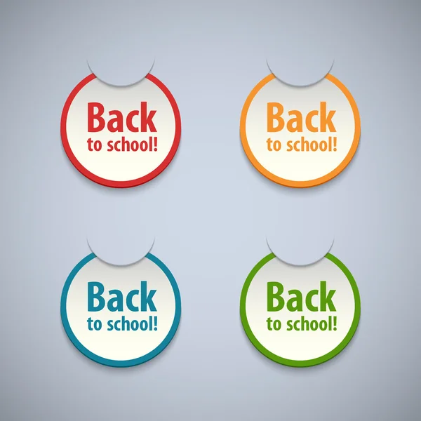 Back to school stickers set. — Stock Vector