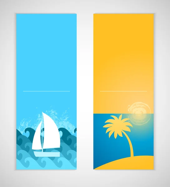 Bannières d'été . — Image vectorielle
