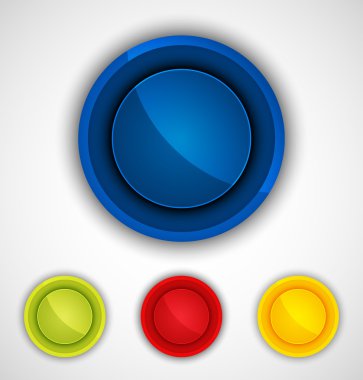 yuvarlak renkli Icons set.