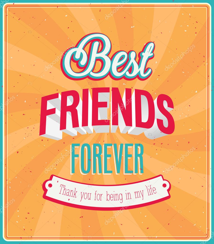Best friends forever typographic design. Stock Illustration by ...