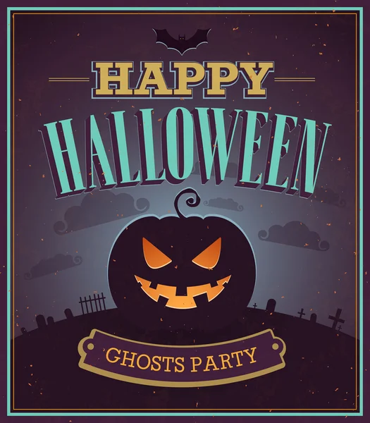 Happy halloween typografický design. — Stockový vektor