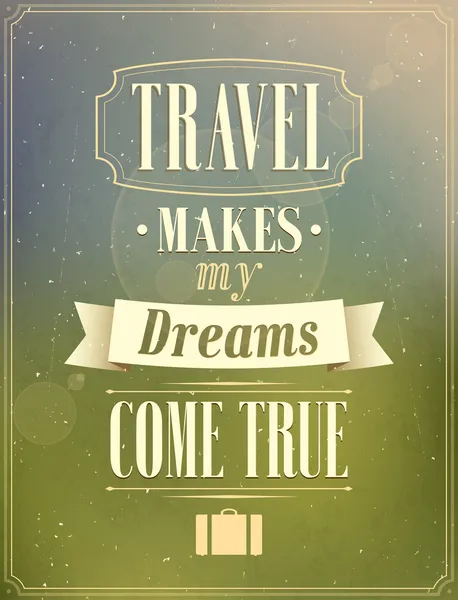 Travel typographic vintage design. — Stock Vector