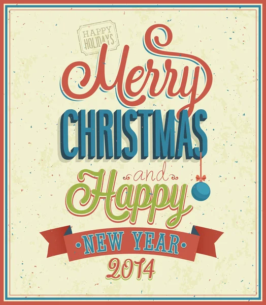 Merry Christmas typographic design. — Stock Vector