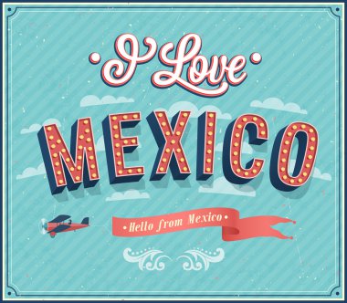 Meksika - Meksika Vintage tebrik kartı.