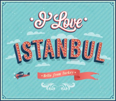 Vintage tebrik kartı'ndan istanbul - Türkiye.
