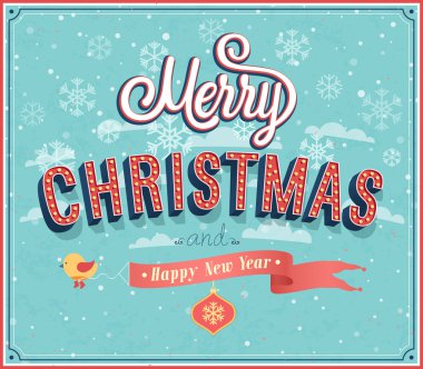 Merry christmas Tipografik Tasarım.