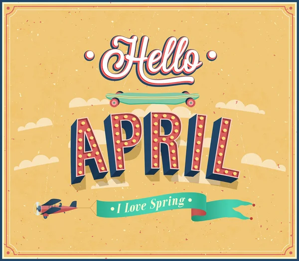 Witam kwietnia design typograficznych. Grafika Wektorowa