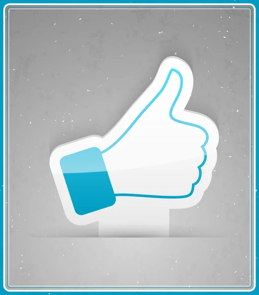 Thumbs up sticker. — Stock Vector