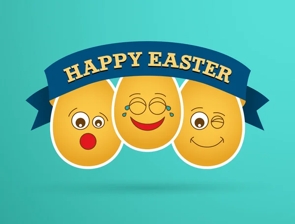Funny Easter egg friends. — Stock Vector