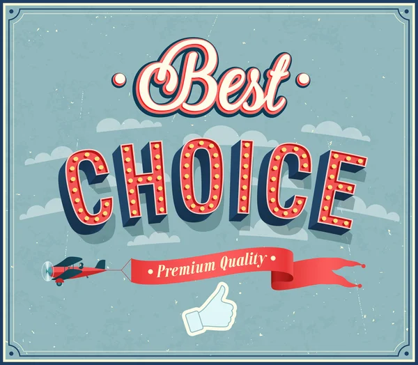 Best choice typographic design. — Stock Vector