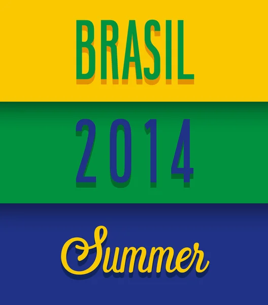 Brasilien 2014 sommar. — Stock vektor