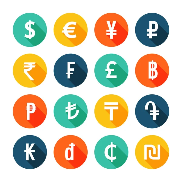 Peníze ikony set. — Stockový vektor