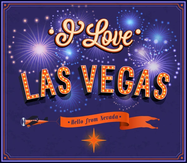 Greeting card from Las Vegas - Nevada. — Stock Vector