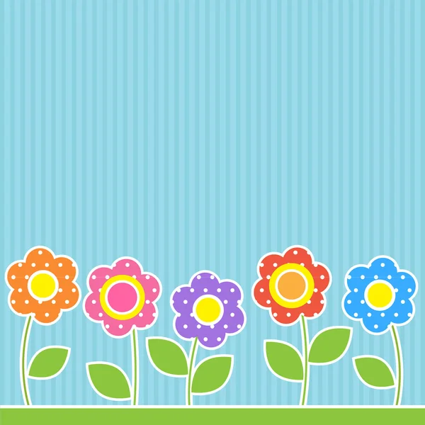 Fleurs en patchwork style — Image vectorielle