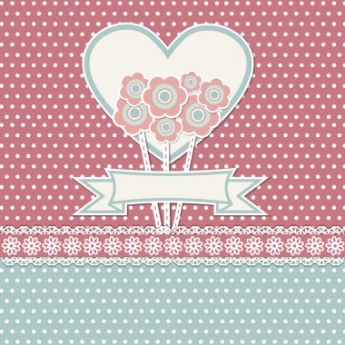 Çiçekli mutlu anneler günü kartı.