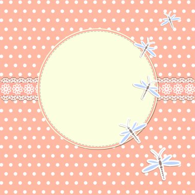 yusufçuk ile yuvarlak çerçeve