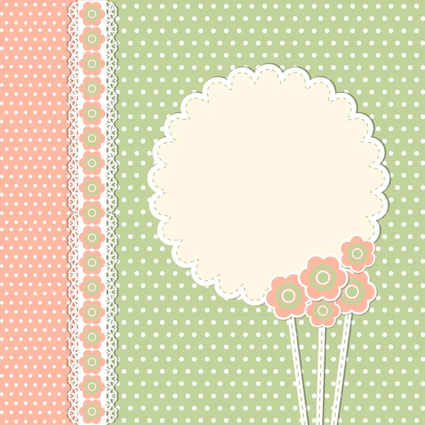 Vintage sjabloon met bloemen — Stockvector