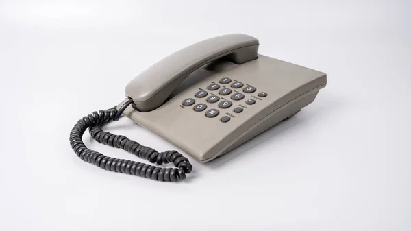 Ένα Ενσύρματο Τηλέφωνο Telefon Είναι Ένα Τηλέφωνο Συνδεδεμένο Δημόσιο Τηλεφωνικό — Φωτογραφία Αρχείου