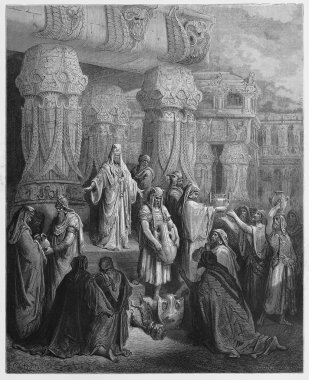 Pers kralı Cyrus, altın ve gümüş geri yükler.