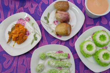 Clsoeup on Malaysia popular assorted sweet dessert kuih