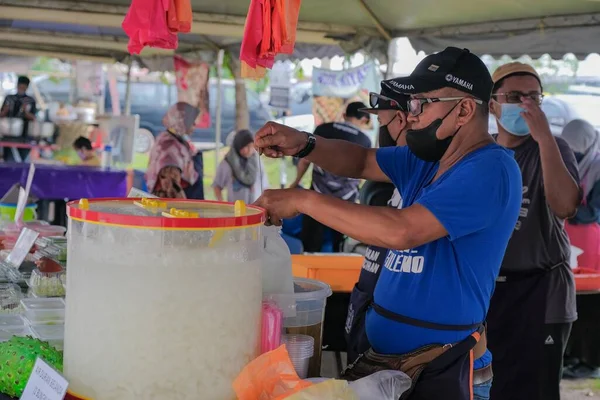 Segamat, Malaysia- April 2nd, 2022 :A variety of beverages sell at bazaar ramadhan during fasting month for muslim