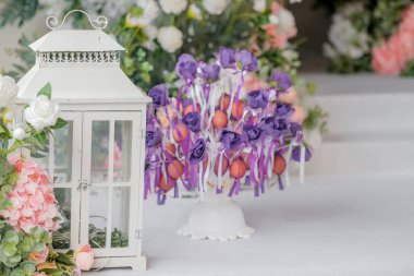 Güzel dekorasyon Malay düğün töreni.