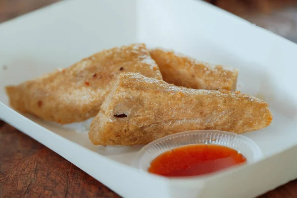 Local Food Terengganu Malaysia Known Keropok Lekor Kerepok Lekor Traditional — Stock Photo, Image