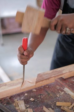 Marangoz ahşap tahta atölye çalışmaları