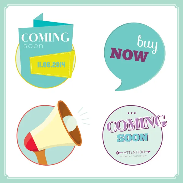 Coming soon tags — Stock Vector