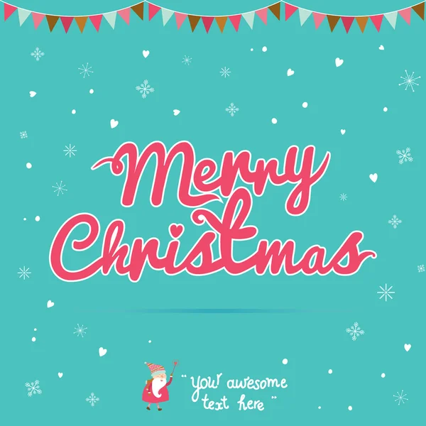 Père Noël vous souhaite bonne année 2014 et joyeux Noël — Image vectorielle